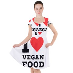 I Love Vegan Food  Cap Sleeve Midi Dress by ilovewhateva