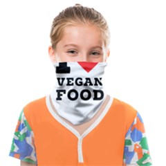 I Love Vegan Food  Face Covering Bandana (kids) by ilovewhateva