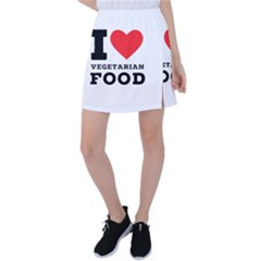 I Love Vegetarian Food Tennis Skirt