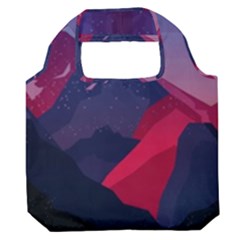 Abstract Landscape Sunrise Mountains Blue Sky Premium Foldable Grocery Recycle Bag by Grandong