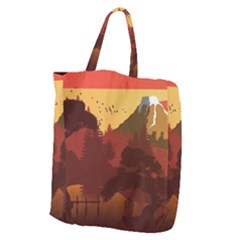 Japan Art Illustration Giant Grocery Tote by Grandong