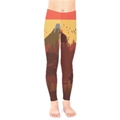 Japan Art Illustration Kids  Leggings by Grandong