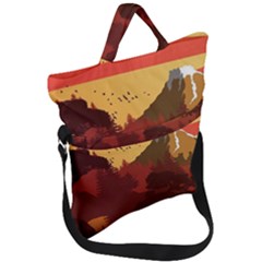 Japan Art Illustration Fold Over Handle Tote Bag by Grandong