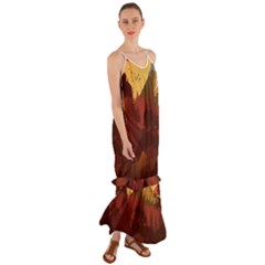 Japan Art Illustration Cami Maxi Ruffle Chiffon Dress by Grandong