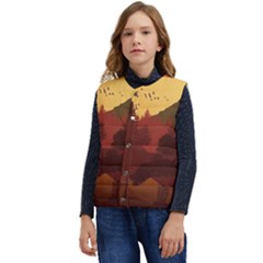 Japan Art Illustration Kid s Short Button Up Puffer Vest	 by Grandong