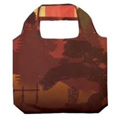 Japan Art Illustration Premium Foldable Grocery Recycle Bag