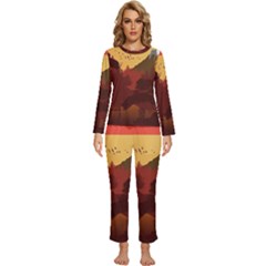 Japan Art Illustration Womens  Long Sleeve Lightweight Pajamas Set by Grandong