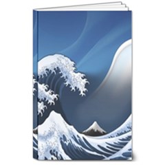 The Great Wave Off Kanagawa 8  X 10  Softcover Notebook by Grandong