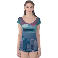 The Sun City Tokyo Japan Volcano Kyscrapers Building Boyleg Leotard  by Grandong