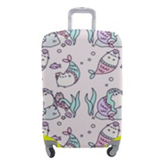 Cartoon Cat Cute Animal Design Drawing Illustration Kawaii Luggage Cover (small) by Grandong