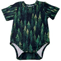 Forest Illustration Baby Short Sleeve Bodysuit by Grandong