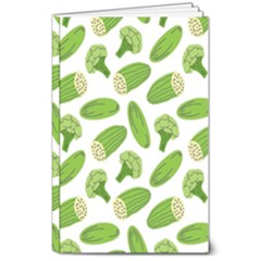 Vegetable Pattern With Composition Broccoli 8  X 10  Softcover Notebook by Grandong