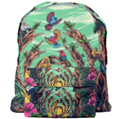 Monkey Tiger Bird Parrot Forest Jungle Style Giant Full Print Backpack by Grandong