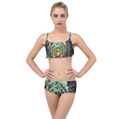 Monkey Tiger Bird Parrot Forest Jungle Style Layered Top Bikini Set by Grandong