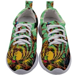 Monkey Tiger Bird Parrot Forest Jungle Style Kids Athletic Shoes by Grandong
