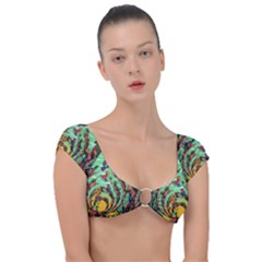 Monkey Tiger Bird Parrot Forest Jungle Style Cap Sleeve Ring Bikini Top by Grandong