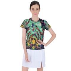 Monkey Tiger Bird Parrot Forest Jungle Style Women s Sports Top by Grandong