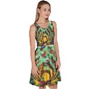 Monkey Tiger Bird Parrot Forest Jungle Style Knee Length Skater Dress With Pockets View3