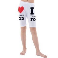 I Love Thailand Food Kids  Mid Length Swim Shorts by ilovewhateva