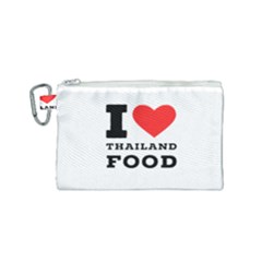 I Love Thailand Food Canvas Cosmetic Bag (small) by ilovewhateva