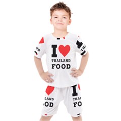 I Love Thailand Food Kids  Tee And Shorts Set by ilovewhateva