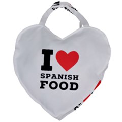 I Love Spanish Food Giant Heart Shaped Tote