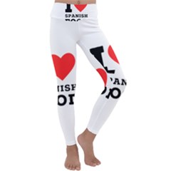 I Love Spanish Food Kids  Lightweight Velour Classic Yoga Leggings