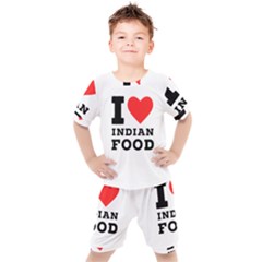 I Love Indian Food Kids  Tee And Shorts Set by ilovewhateva