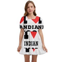 I Love Indian Food Kids  Short Sleeve Dolly Dress by ilovewhateva