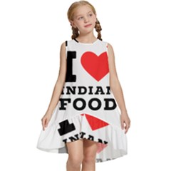 I Love Indian Food Kids  Frill Swing Dress by ilovewhateva