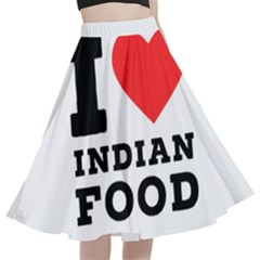 I Love Indian Food A-line Full Circle Midi Skirt With Pocket by ilovewhateva