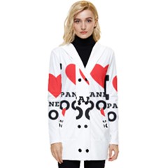 I love Japanese food Button Up Hooded Coat 