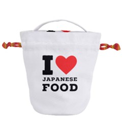 I love Japanese food Drawstring Bucket Bag