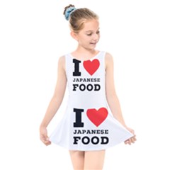 I Love Japanese Food Kids  Skater Dress Swimsuit by ilovewhateva