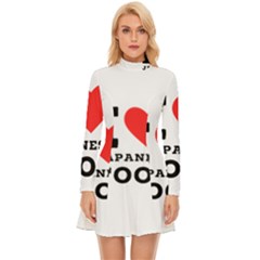 I love Japanese food Long Sleeve Velour Longline Dress