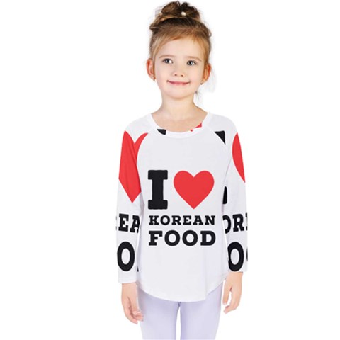 I Love Korean Food Kids  Long Sleeve Tee by ilovewhateva