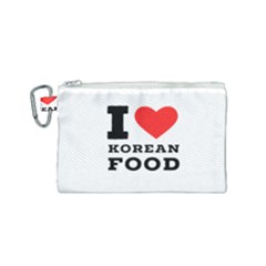 I Love Korean Food Canvas Cosmetic Bag (small) by ilovewhateva