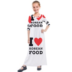 I Love Korean Food Kids  Quarter Sleeve Maxi Dress by ilovewhateva