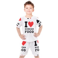 I Love Korean Food Kids  Tee And Shorts Set by ilovewhateva