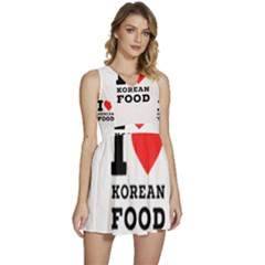 I Love Korean Food Sleeveless High Waist Mini Dress