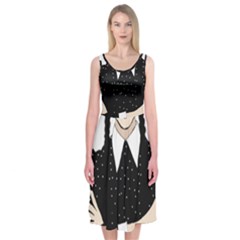 Wednesday Addams Midi Sleeveless Dress by Fundigitalart234