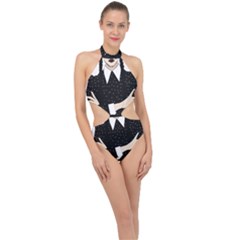 Wednesday Addams Halter Side Cut Swimsuit