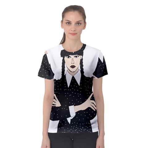 Wednesday Addams Women s Sport Mesh Tee by Fundigitalart234