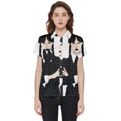 Wednesday Addams Short Sleeve Pocket Shirt by Fundigitalart234