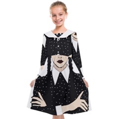 Wednesday Addams Kids  Midi Sailor Dress by Fundigitalart234