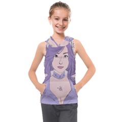 Futuristic Woman Kids  Sleeveless Hoodie by Fundigitalart234