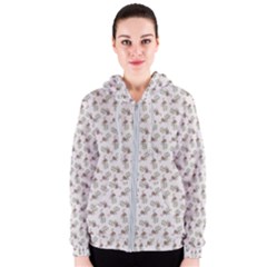 Warm Blossom Harmony Floral Pattern Women s Zipper Hoodie by dflcprintsclothing