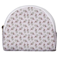 Warm Blossom Harmony Floral Pattern Horseshoe Style Canvas Pouch by dflcprintsclothing