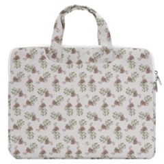 Warm Blossom Harmony Floral Pattern Macbook Pro 13  Double Pocket Laptop Bag by dflcprintsclothing