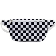 Black White Checker Pattern Checkerboard Waist Bag  by Cowasu